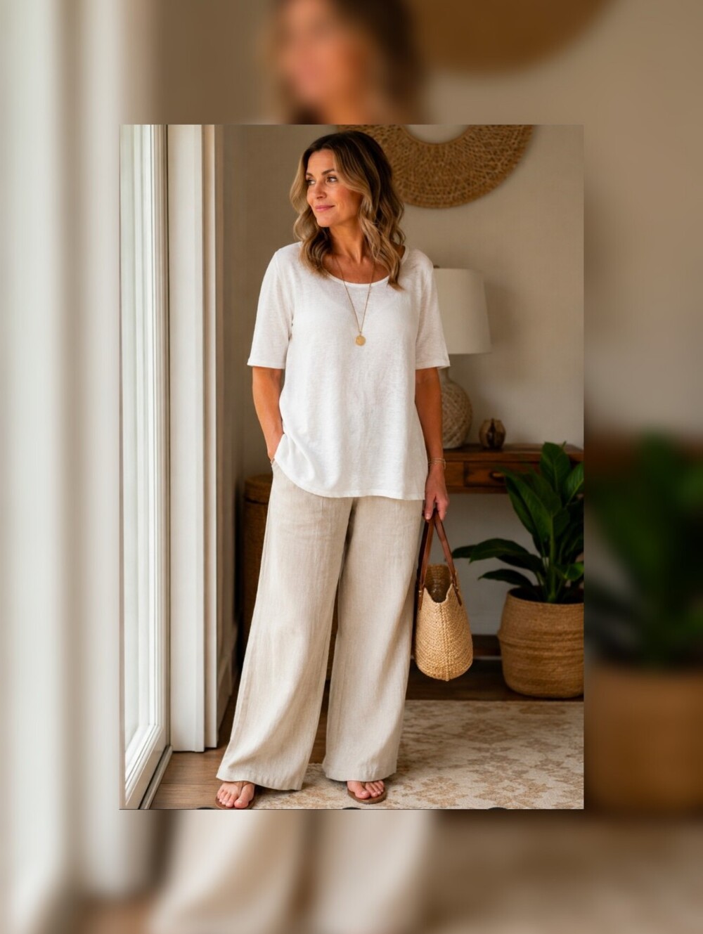 Eileen Fisher 100% Linen Scoop Neck S NWOT
